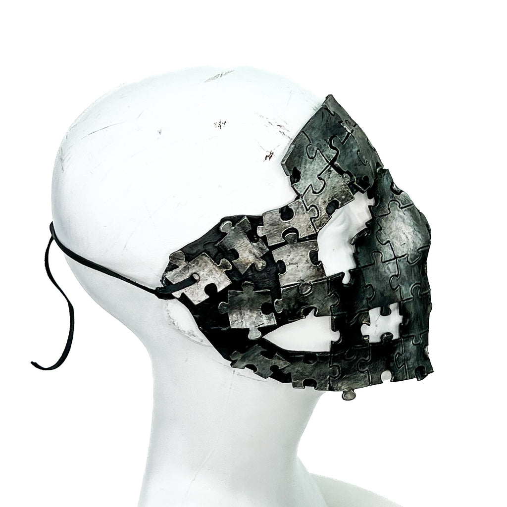 Handmade Genuine Leather  Puzzle Mask