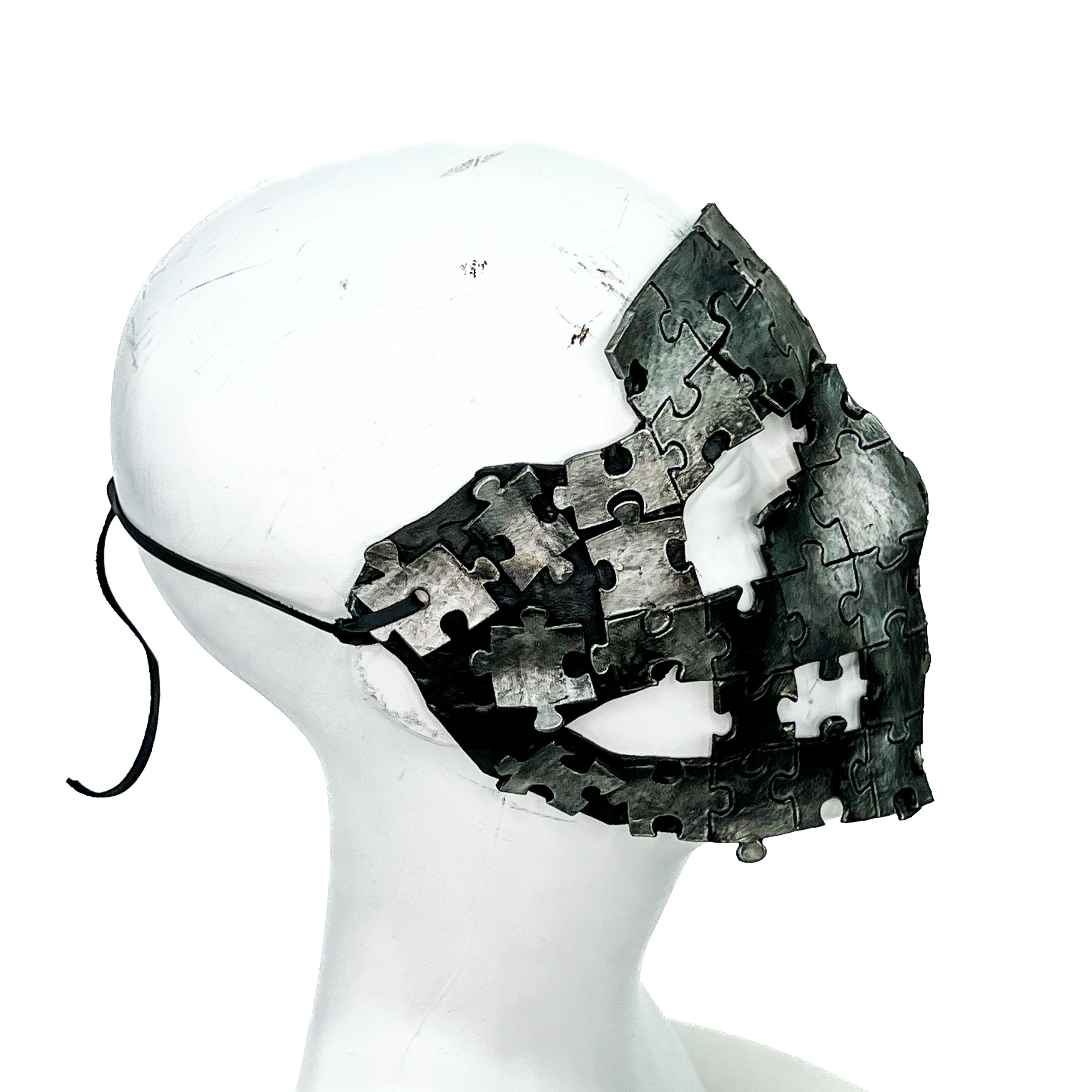Handmade Genuine Leather  Puzzle Mask