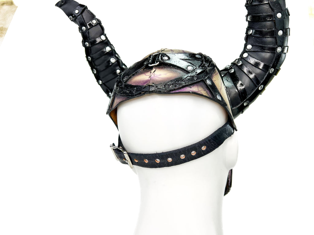 Evil Being - Handmade Genuine Horned Leather Devil/Demon/Satan Horned Mask