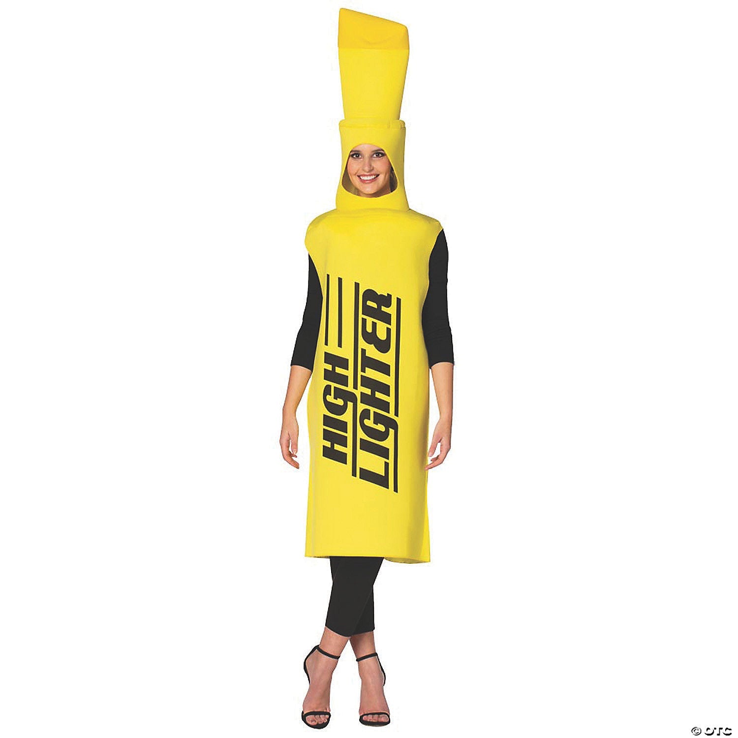 Adult Highlighter Costume - Yellow