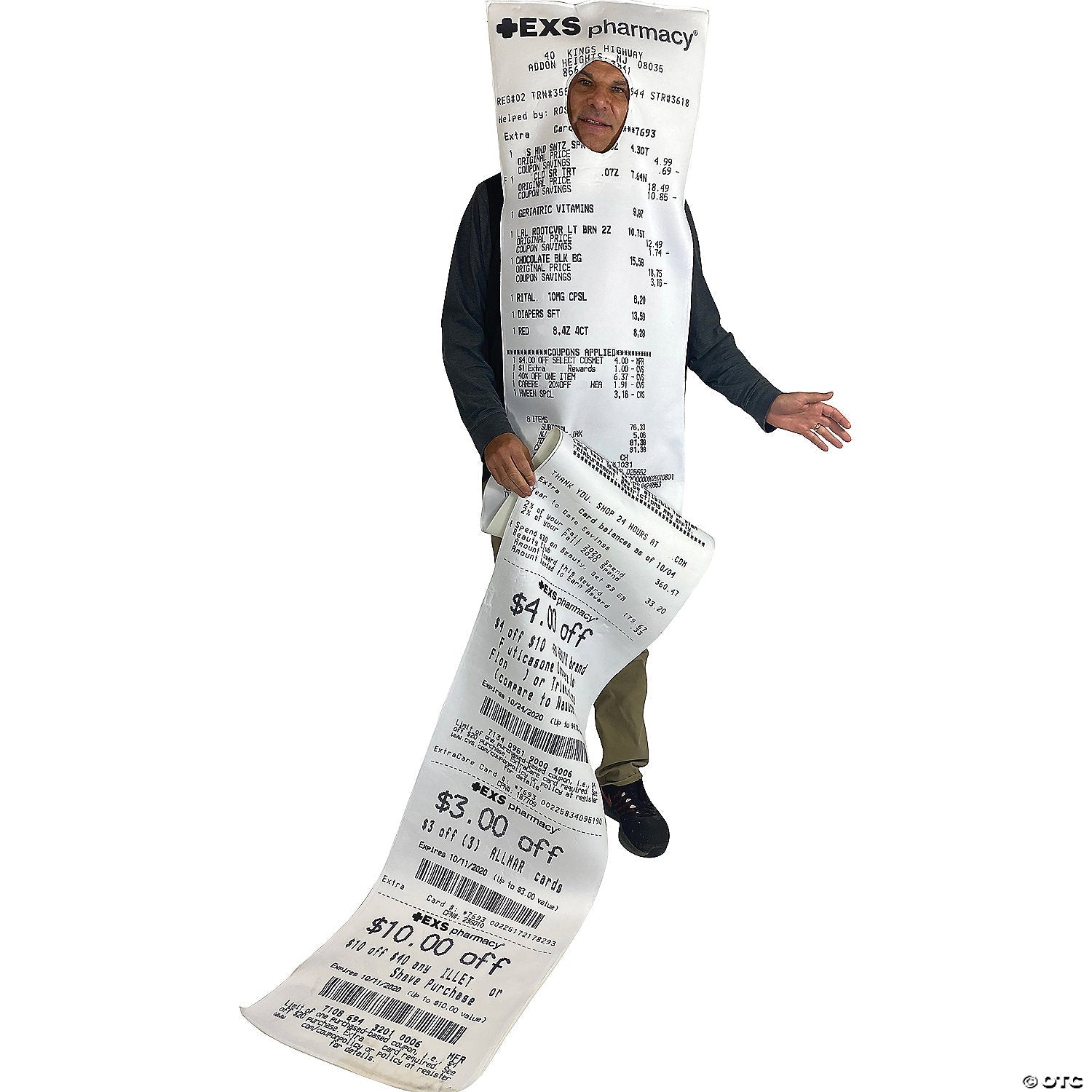 Adult Exs-Ively Long Pharmacy Receipt