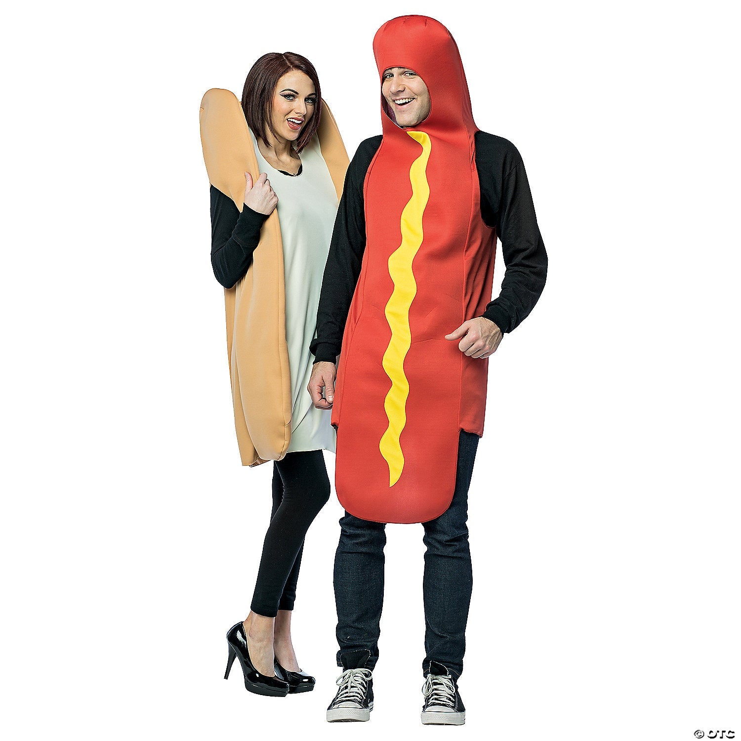 Adult Hot Dog And Bun Couples Costume
