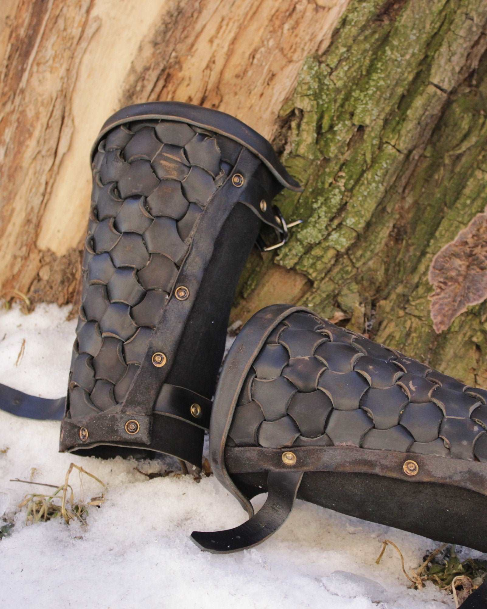 Celtic leather bracers