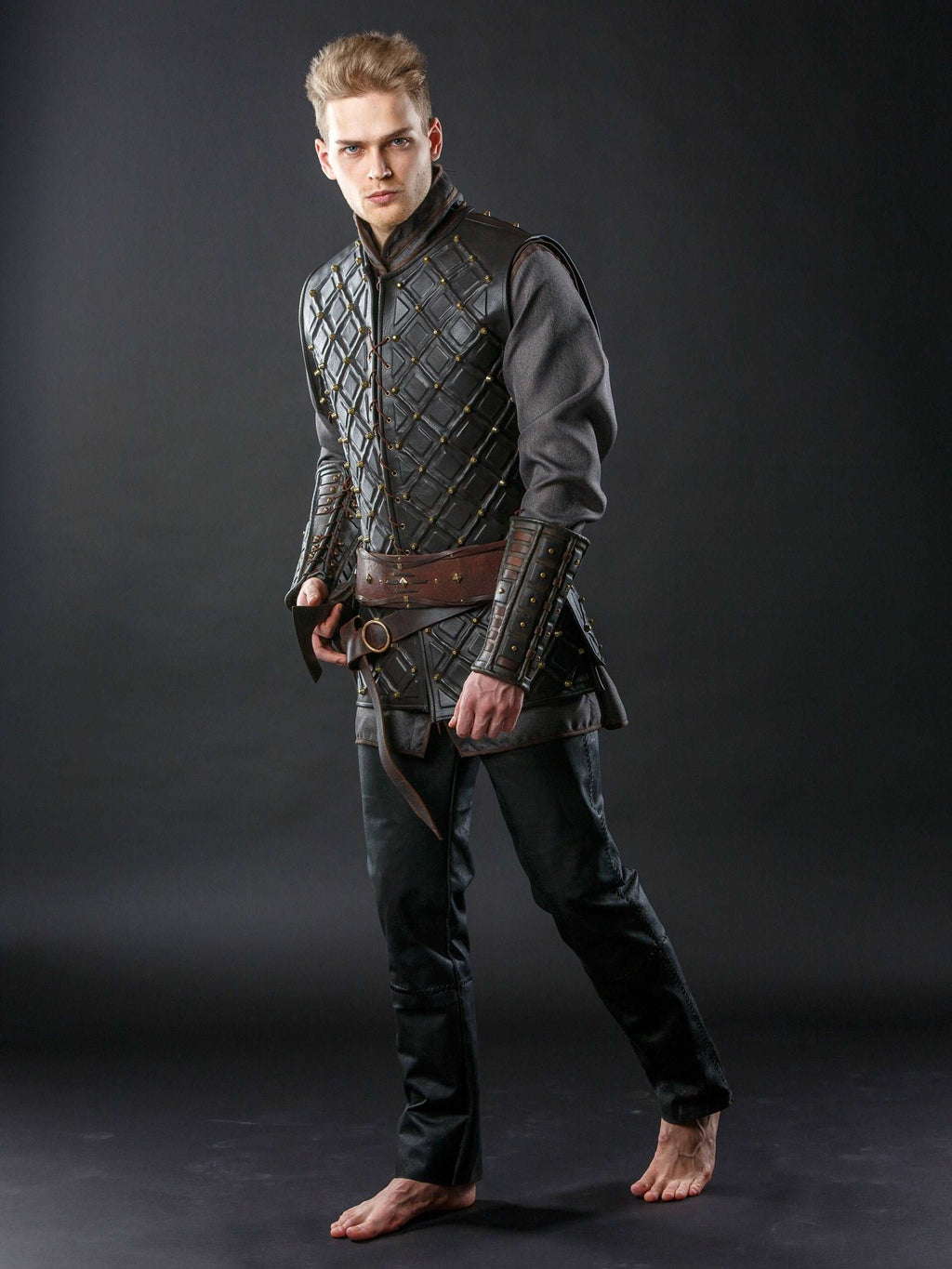 Black pirate trousers; viking larp pants