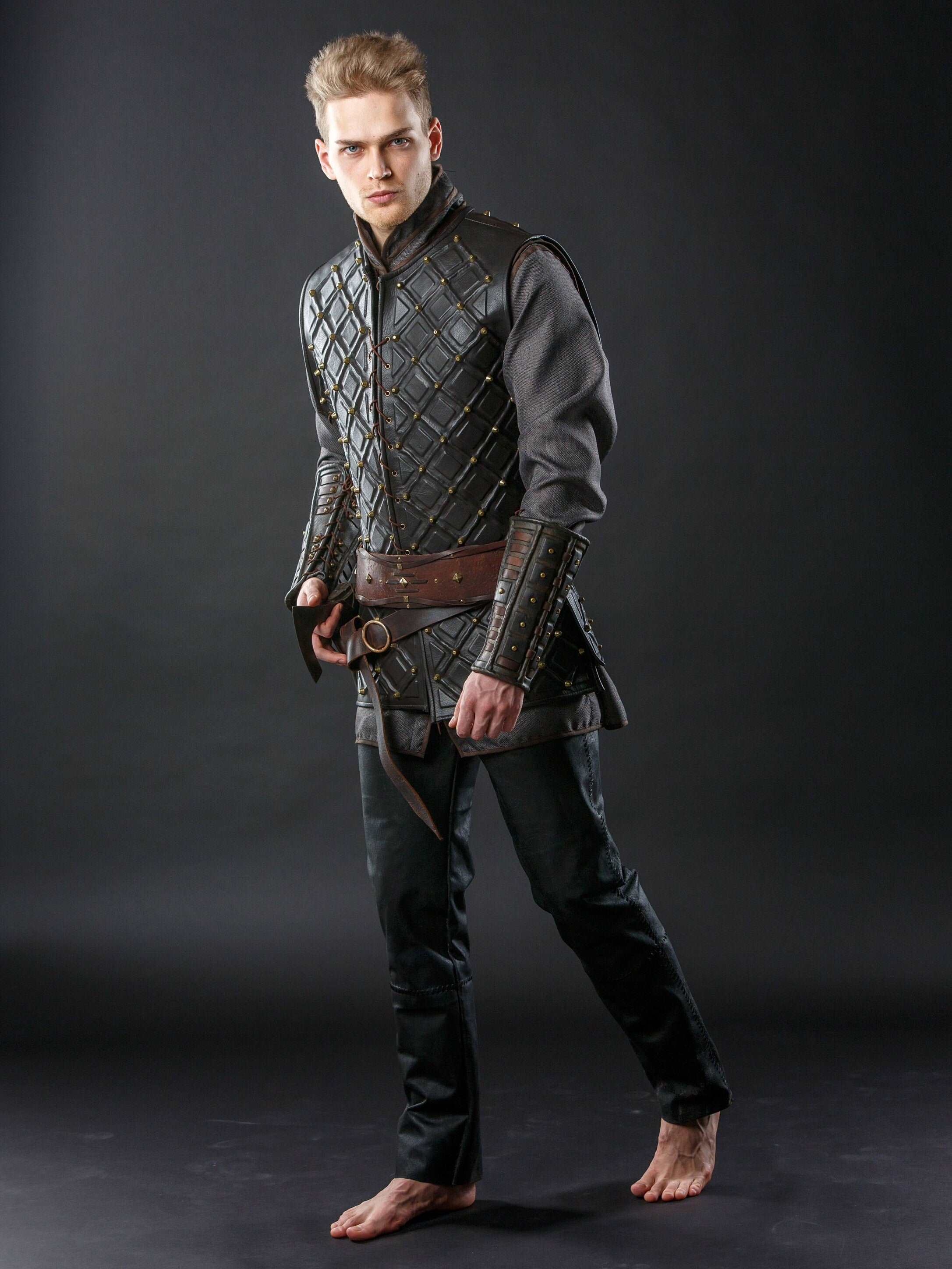 Black pirate trousers; viking larp pants