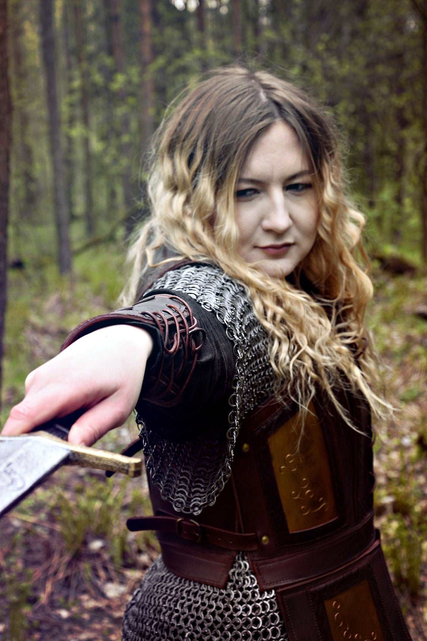 Eowyn armor set: cuirass+bracers (Lord of the Ring)