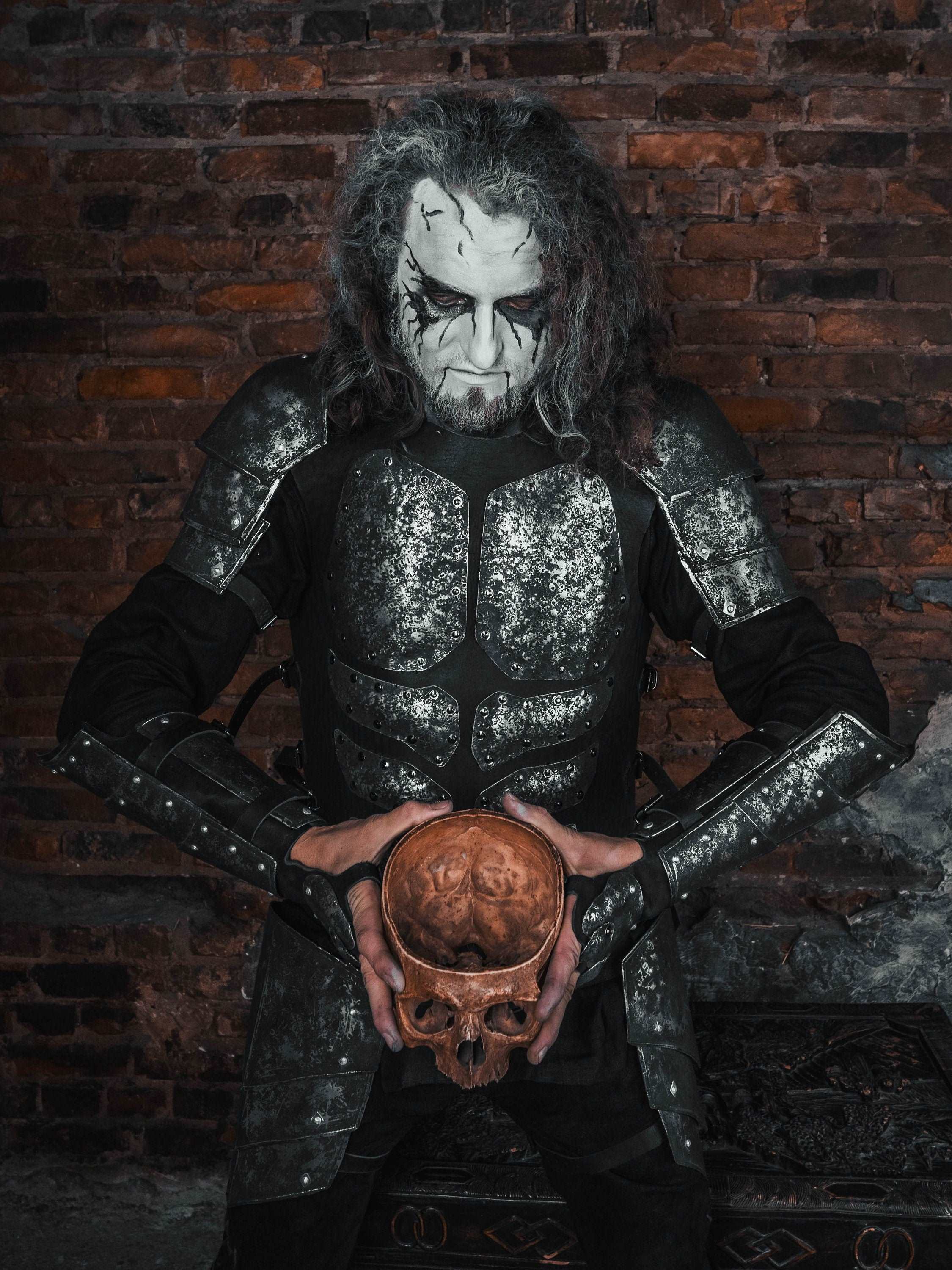 Black steel armor set