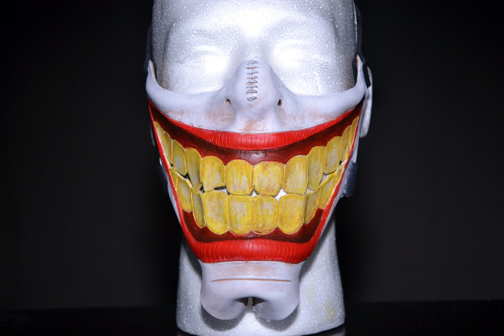 Smiling Handmade Genuine Leather Riding Mask