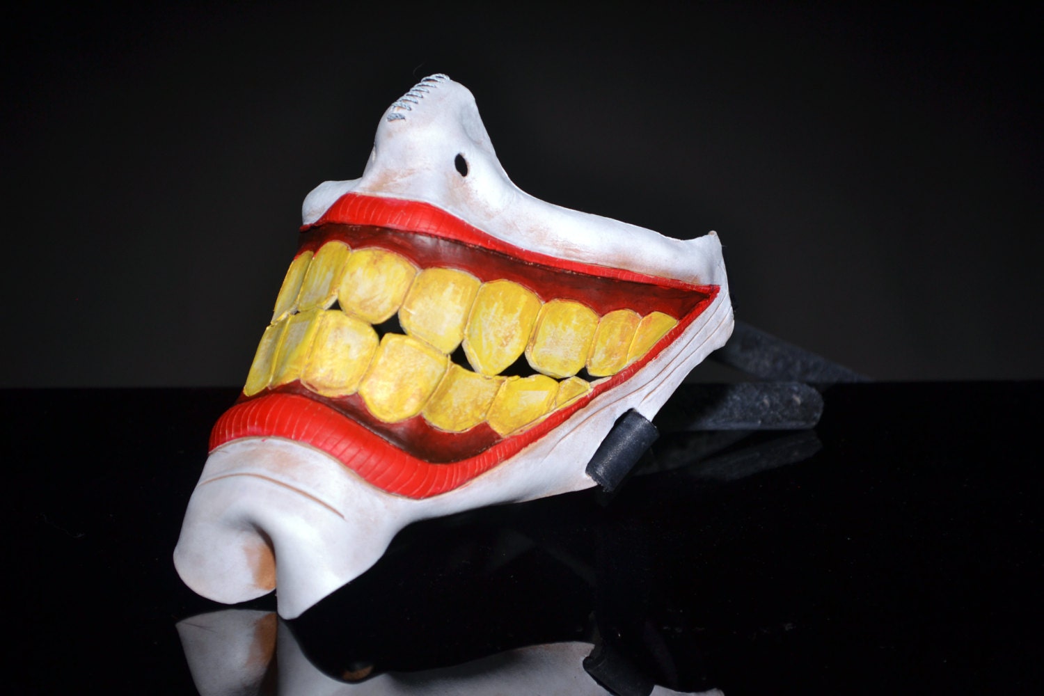 Smiling Handmade Genuine Leather Riding Mask