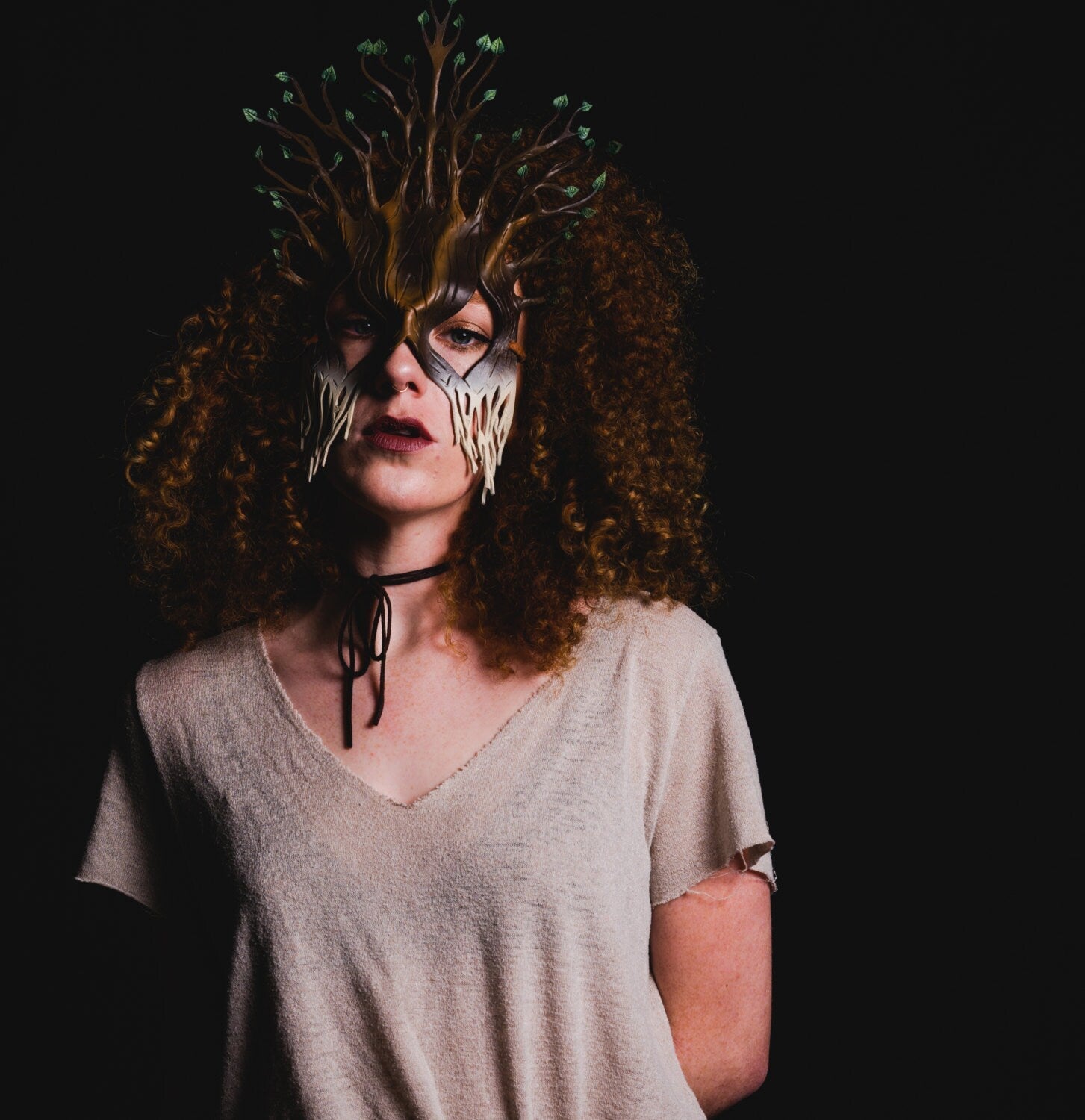 Summer - Handmade Genuine Leather Mask