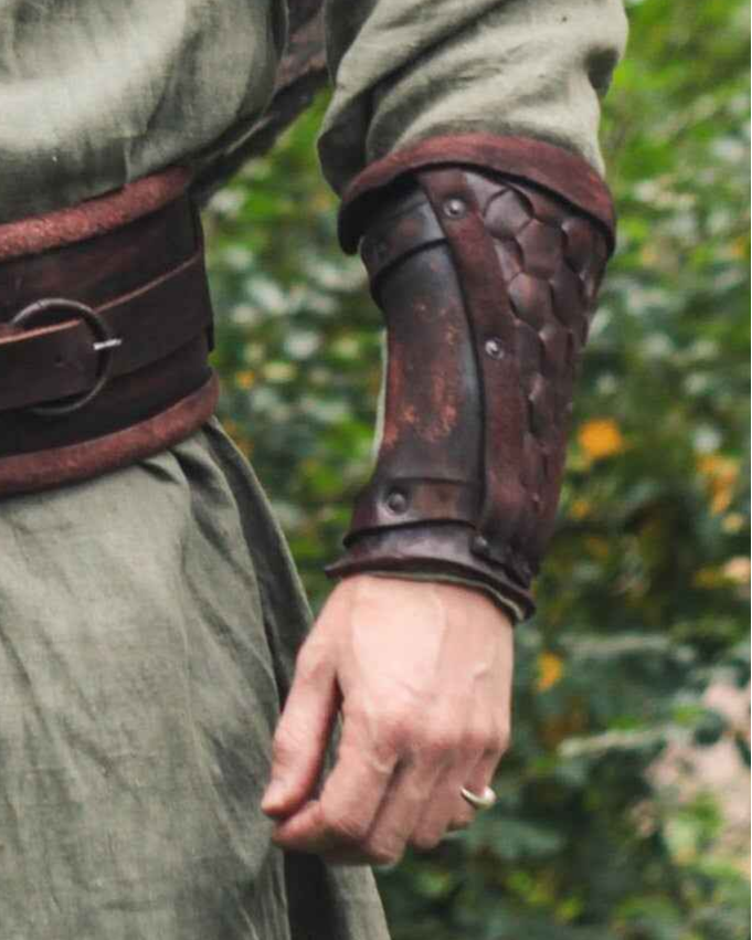 Viking leather bracers