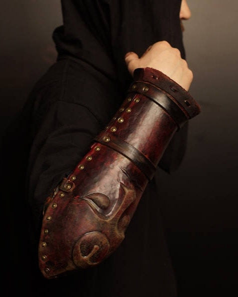 Fantasy leather bracers