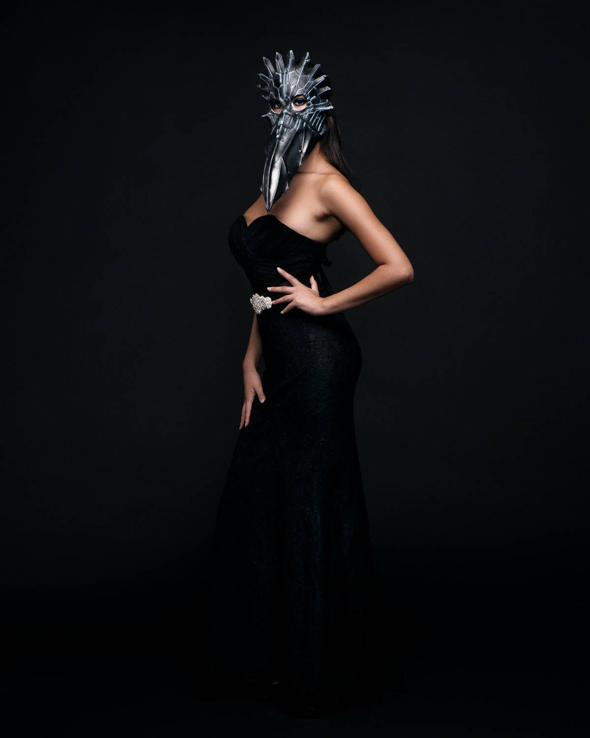 Large Raven Plague Doctor Handmade Genuine Leather Mask