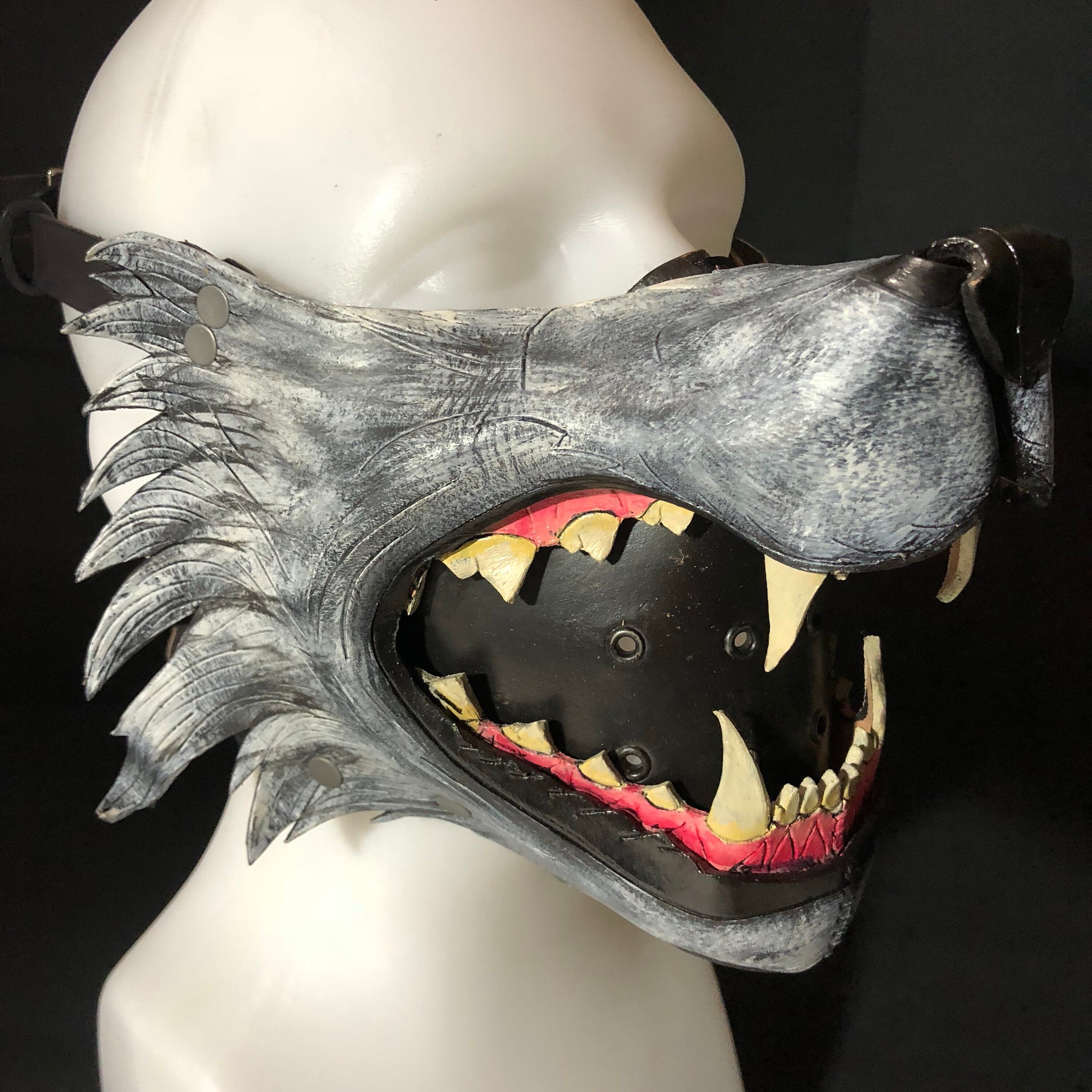 Mouth of the Lycan - Handmade Genuine Leather Riding Mouth Mask
