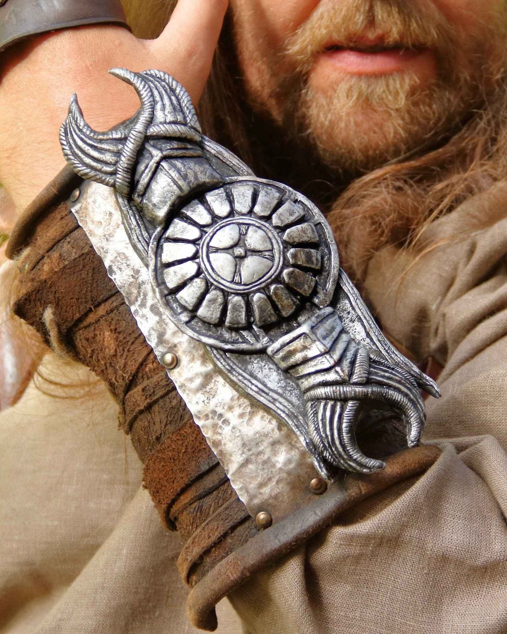 Leather bracer with shild (God of War)