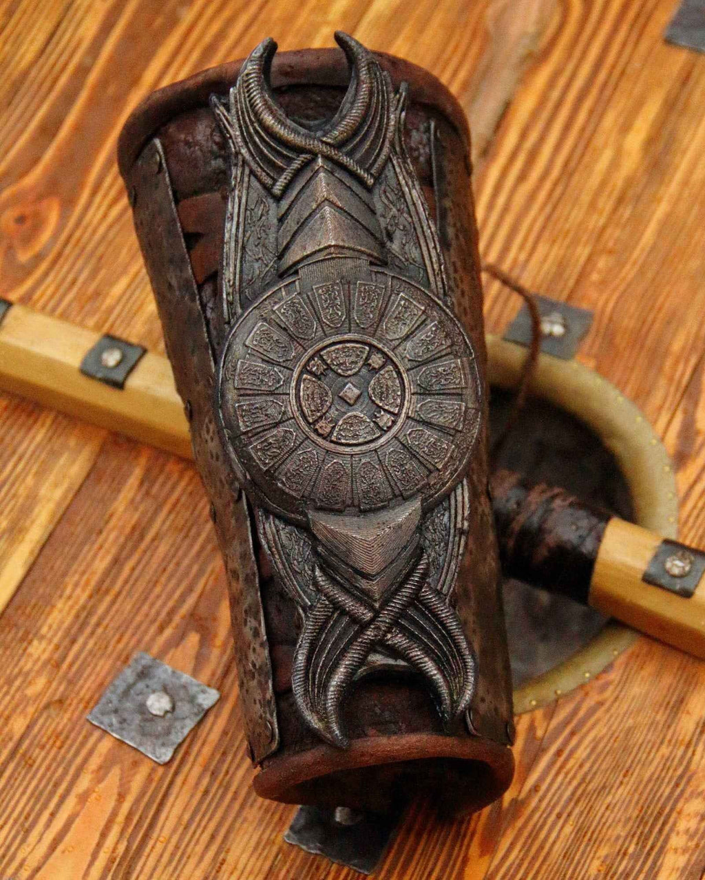 Leather bracer with shild (God of War)