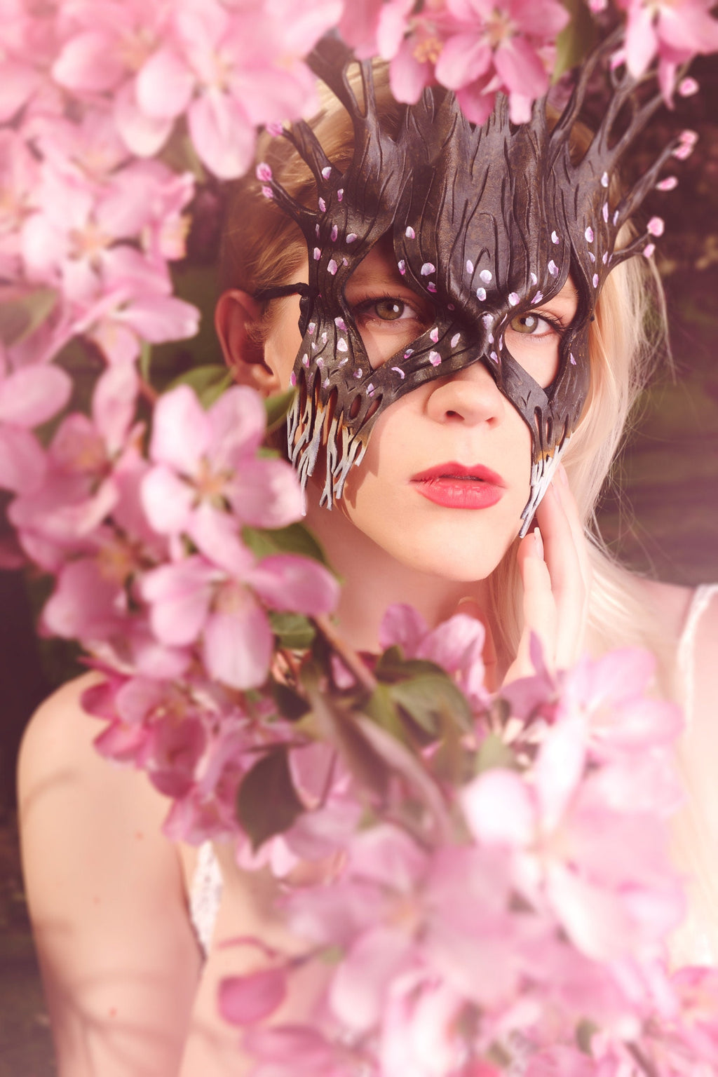 Spring - Handmade Genuine Leather Mask