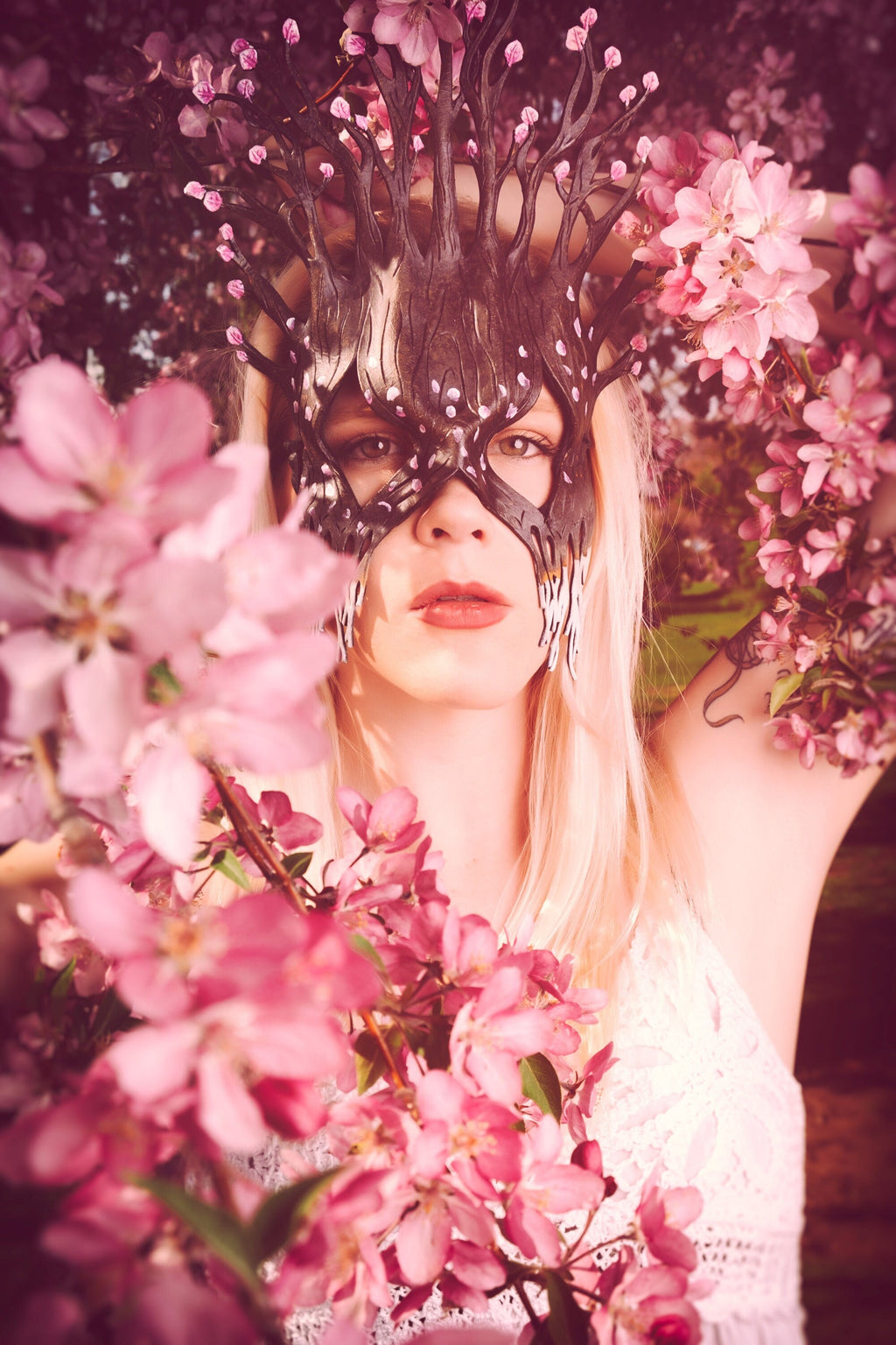 Spring - Handmade Genuine Leather Mask