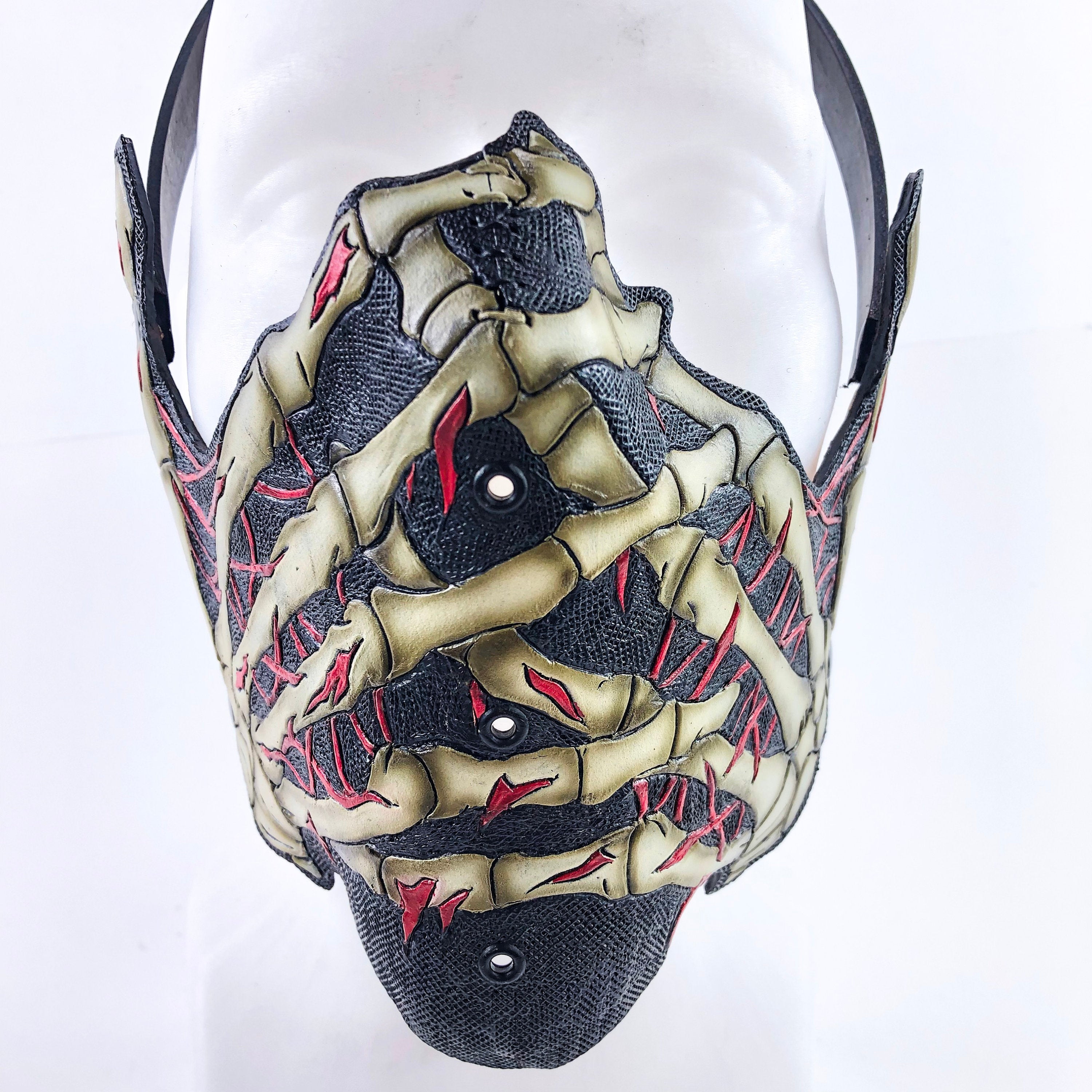 Handcrafted Genuine Leather Skeleton Hand Mask