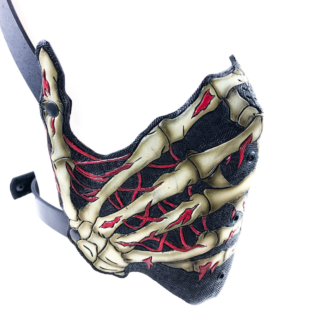 Handcrafted Genuine Leather Skeleton Hand Mask
