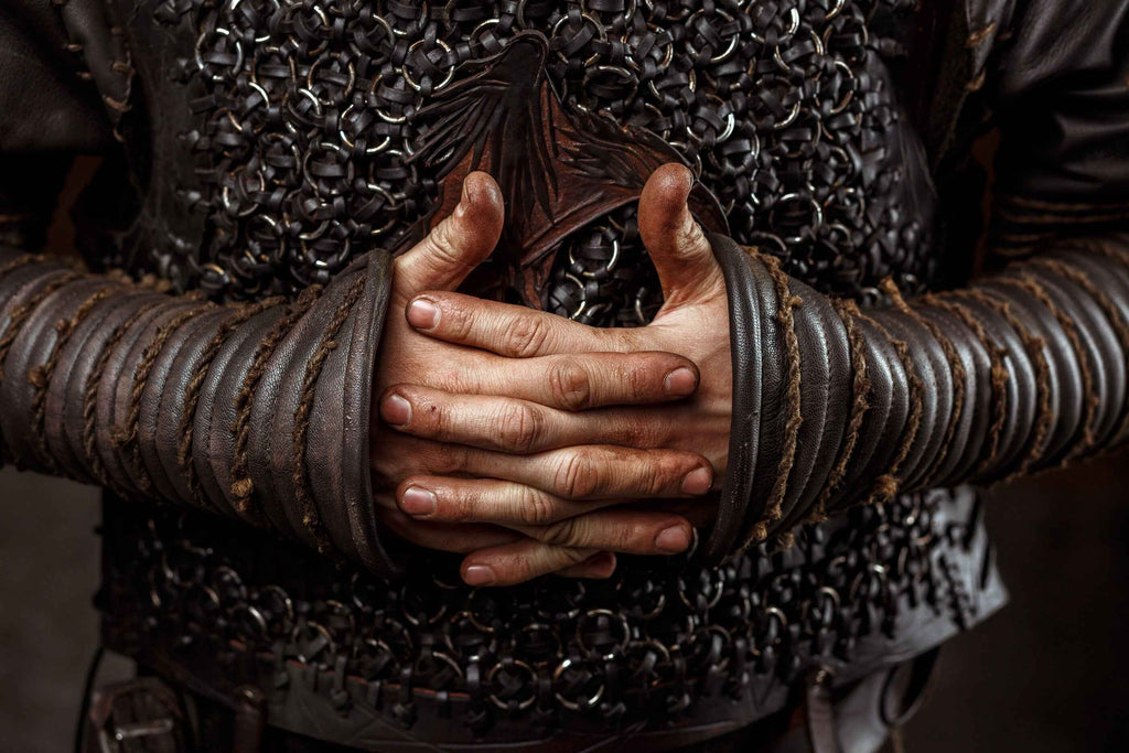Ragnar medieval leather bracers (Vikings s2)