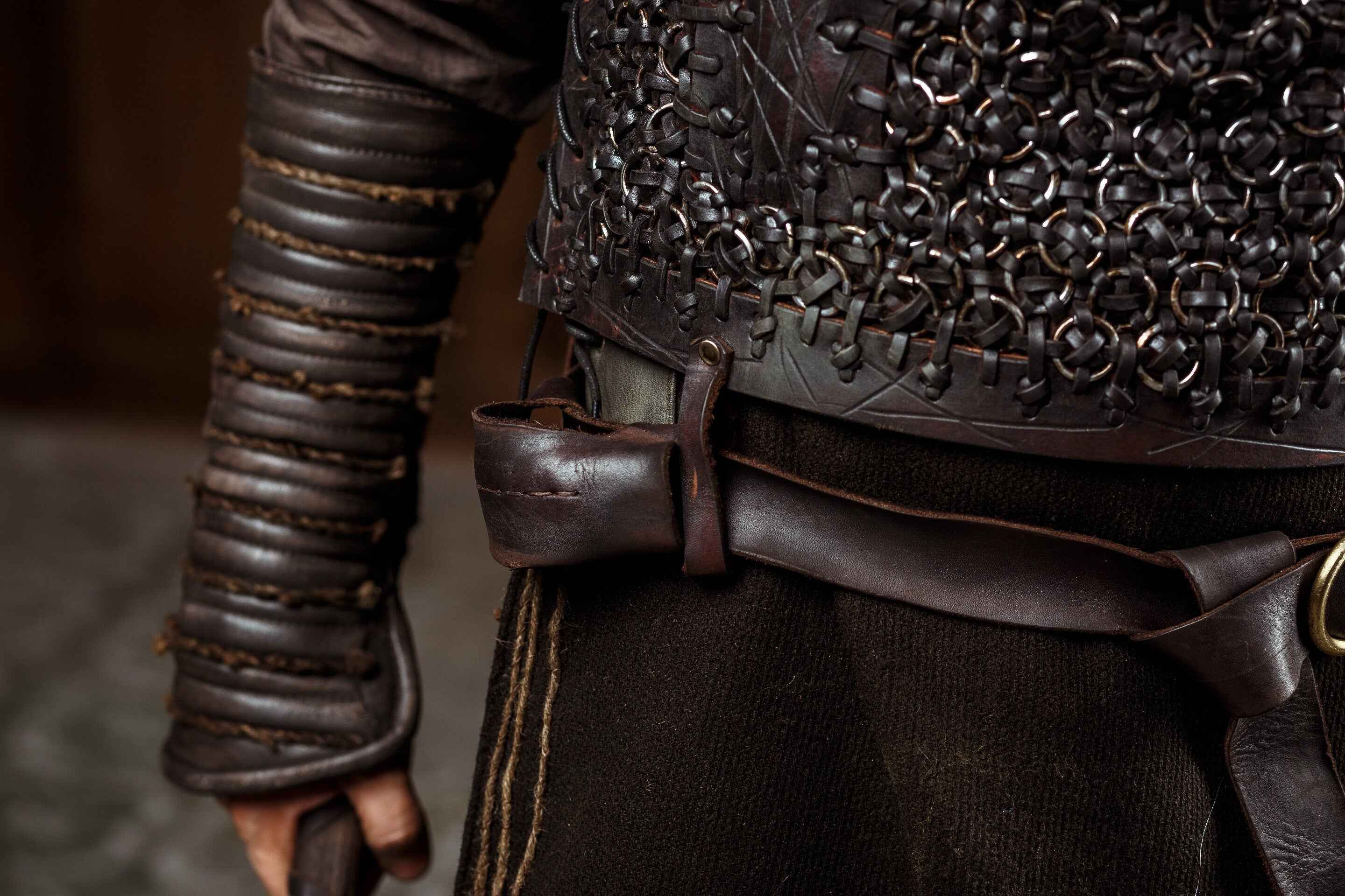 Ragnar medieval leather bracers (Vikings s2)