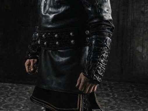 Ragnar medieval leather bracers (Vikings s3)