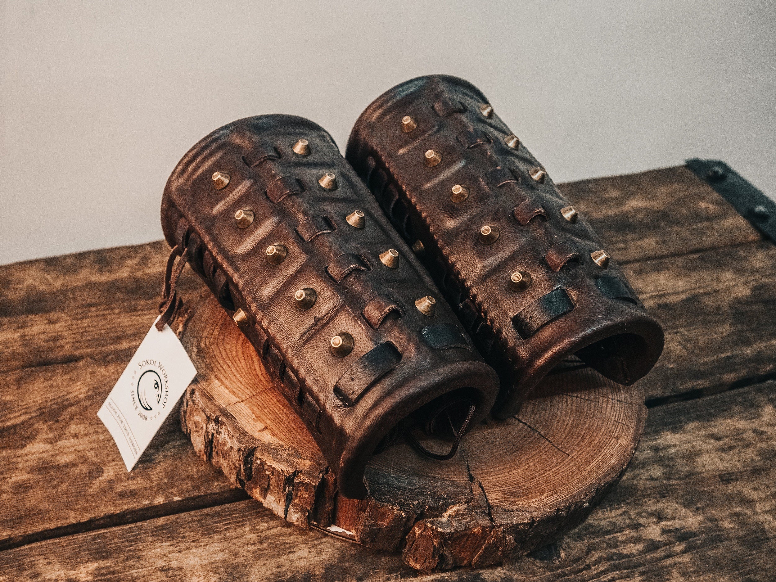 Medieval viking bracers