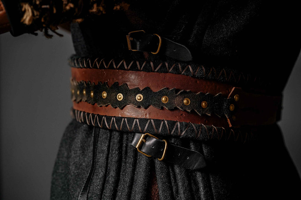 Ubbe leather wide belt