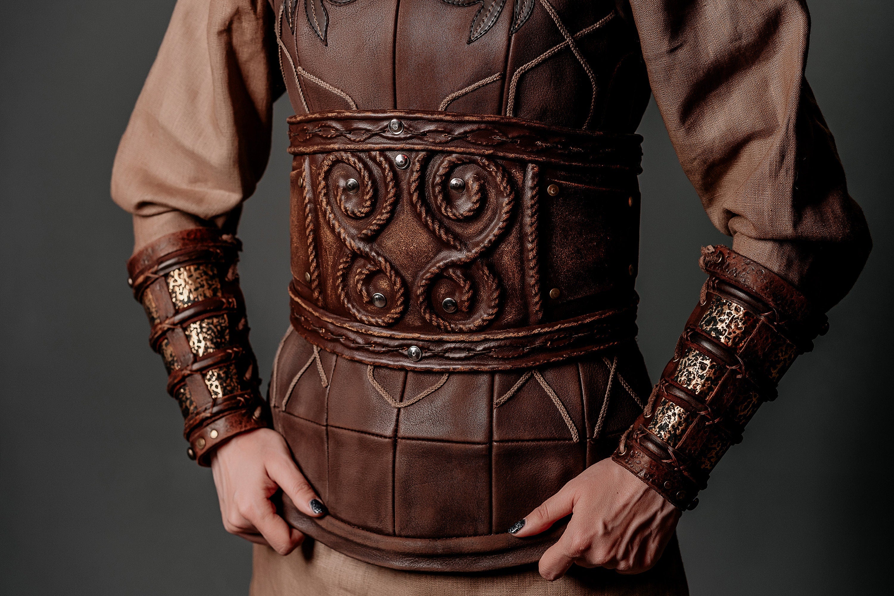 Porunn wide corset belt (Vikings)
