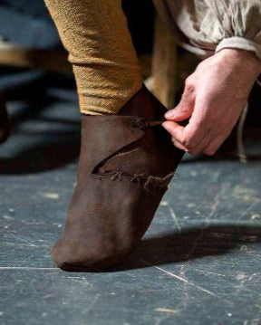 Medieval leather boots with soft sole
