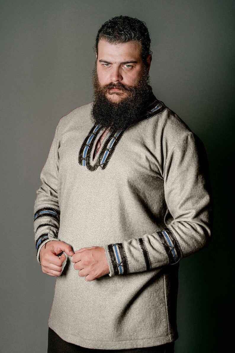 Haraldr white wool tunic (Vikings)