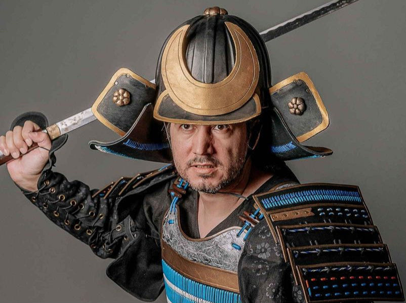 Samurai battle helmet