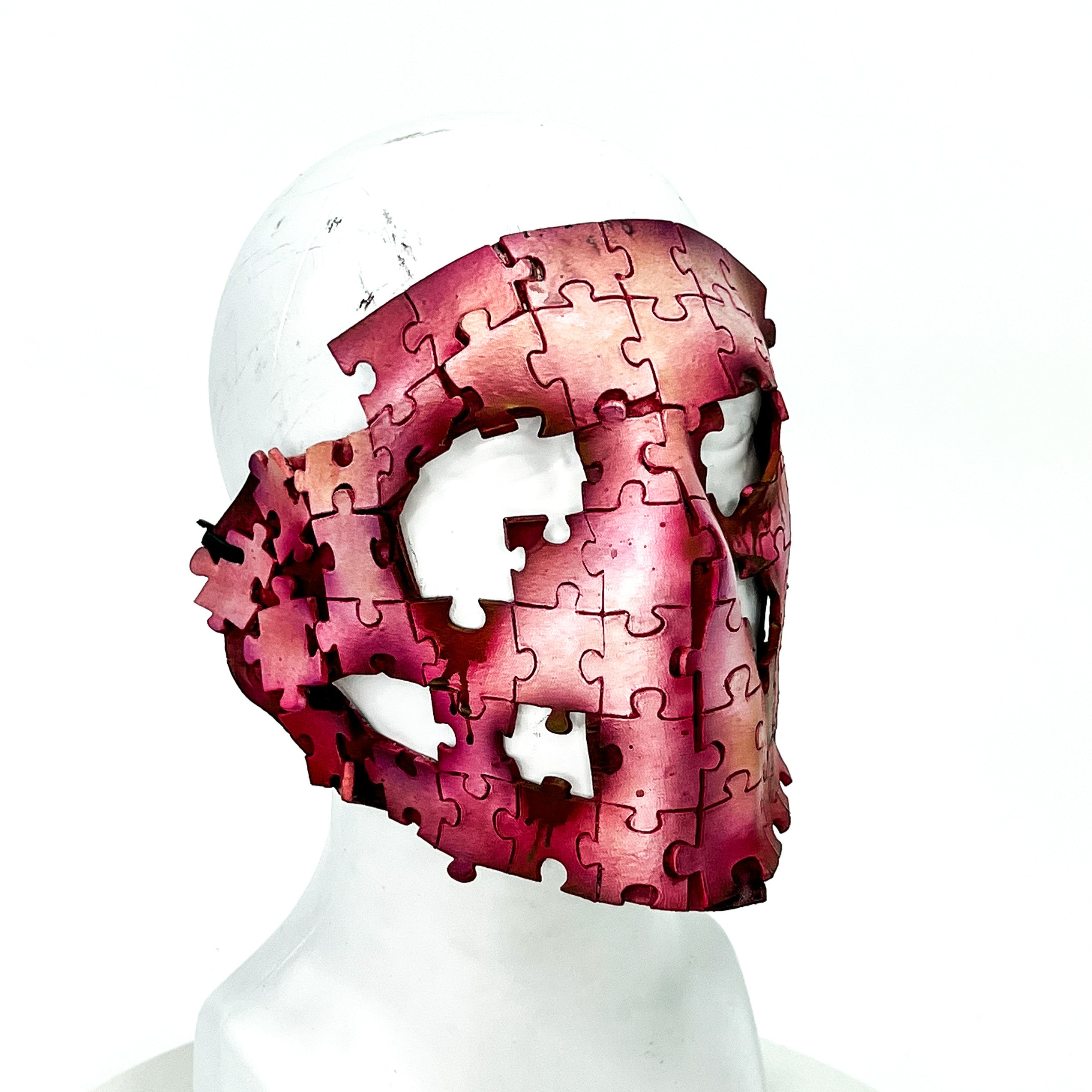 Flesh Puzzle Handmade Genuine Leather Mask