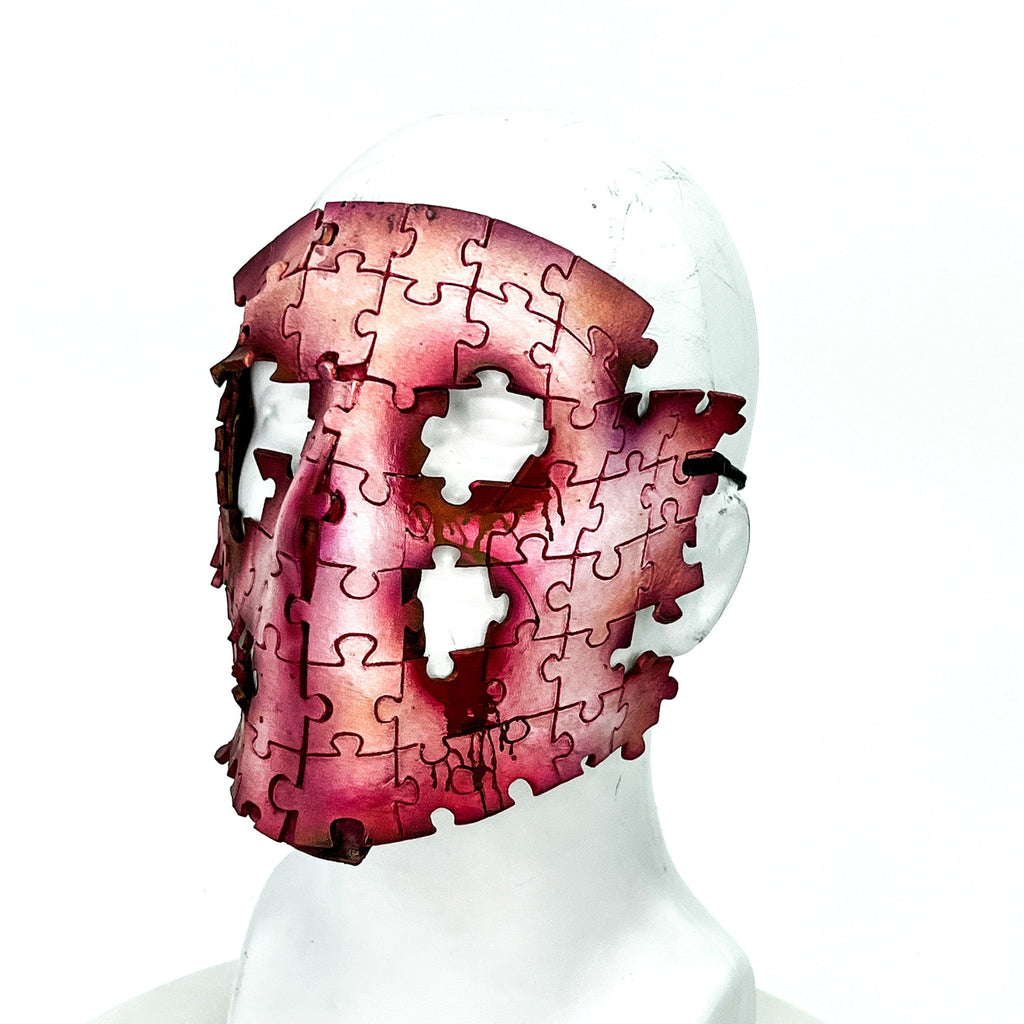 Flesh Puzzle Handmade Genuine Leather Mask