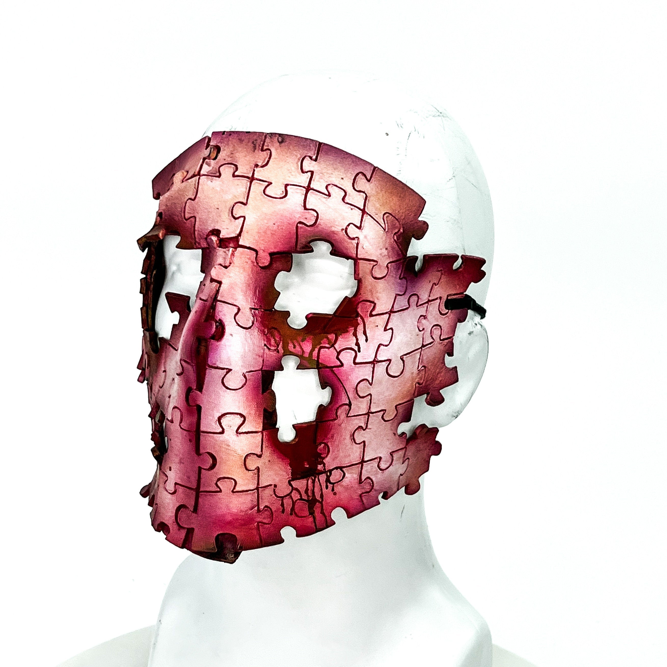 Flesh Puzzle Handmade Genuine Leather Mask