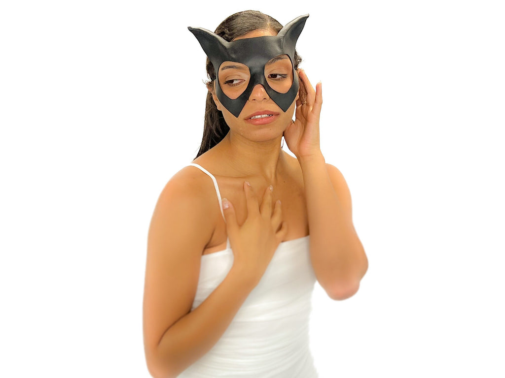 Handmade Genuine Leather Cat Mask