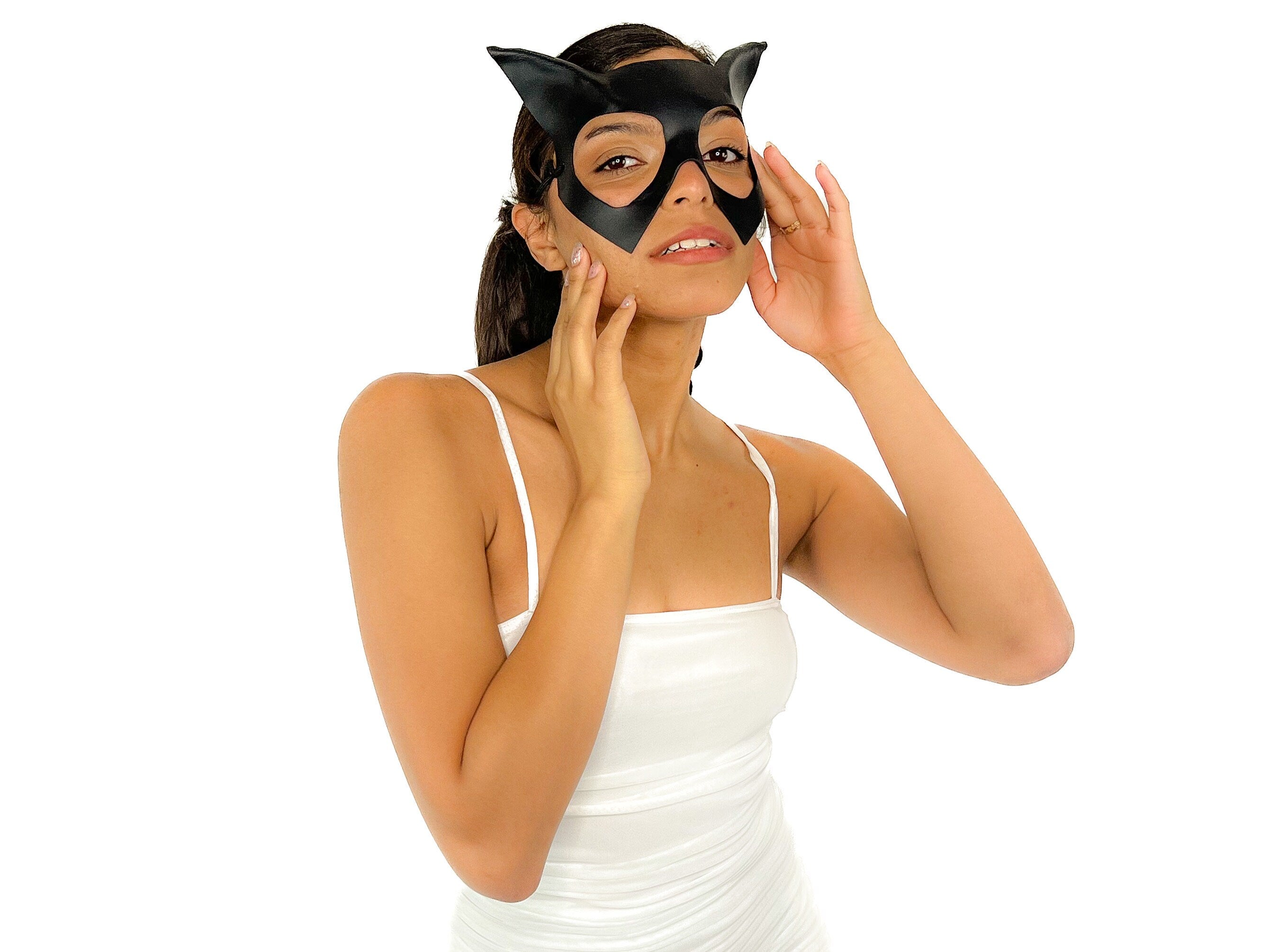 Handmade Genuine Leather Cat Mask