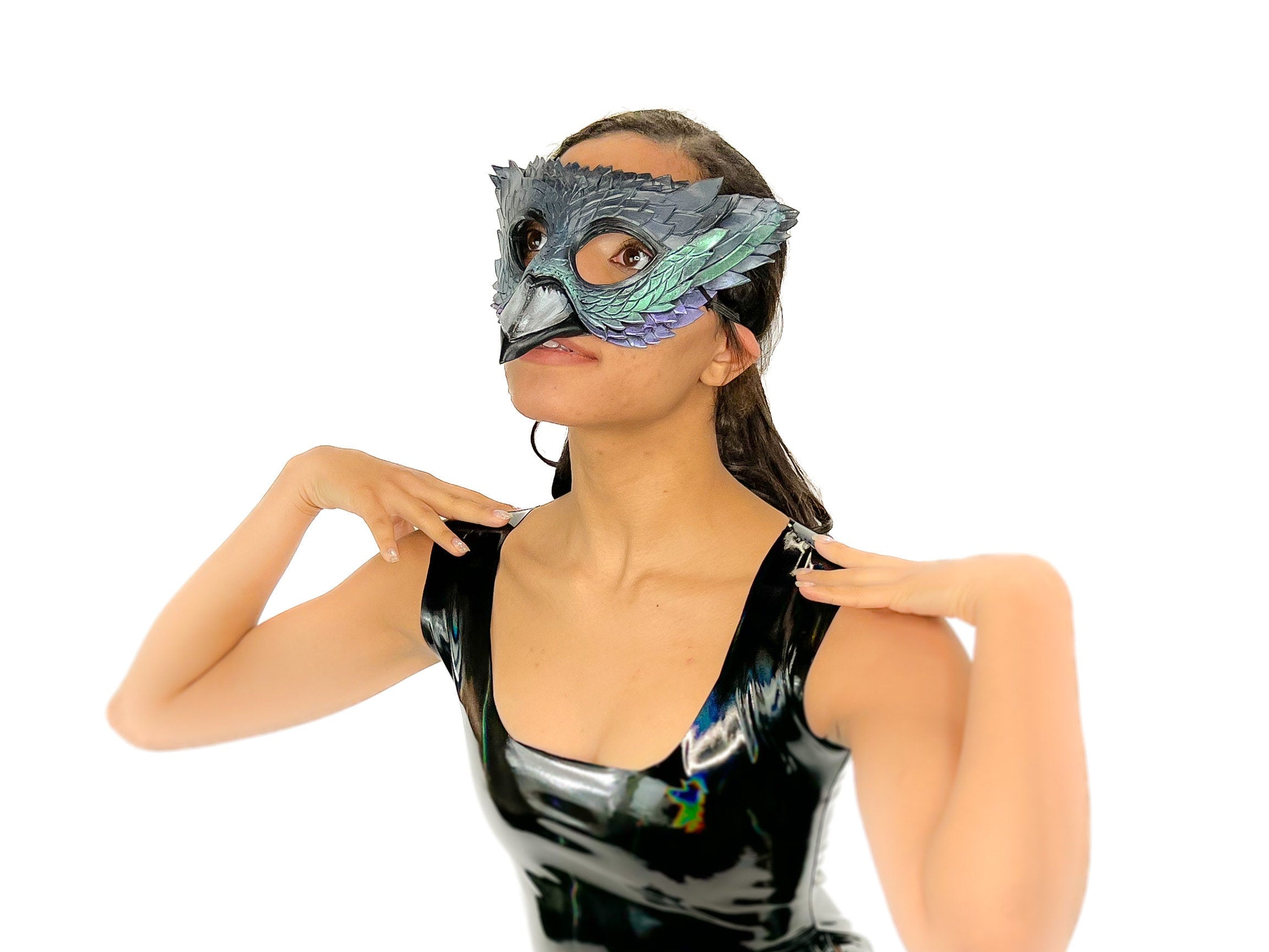 Pigeon Handmade Genuine Leather Mask