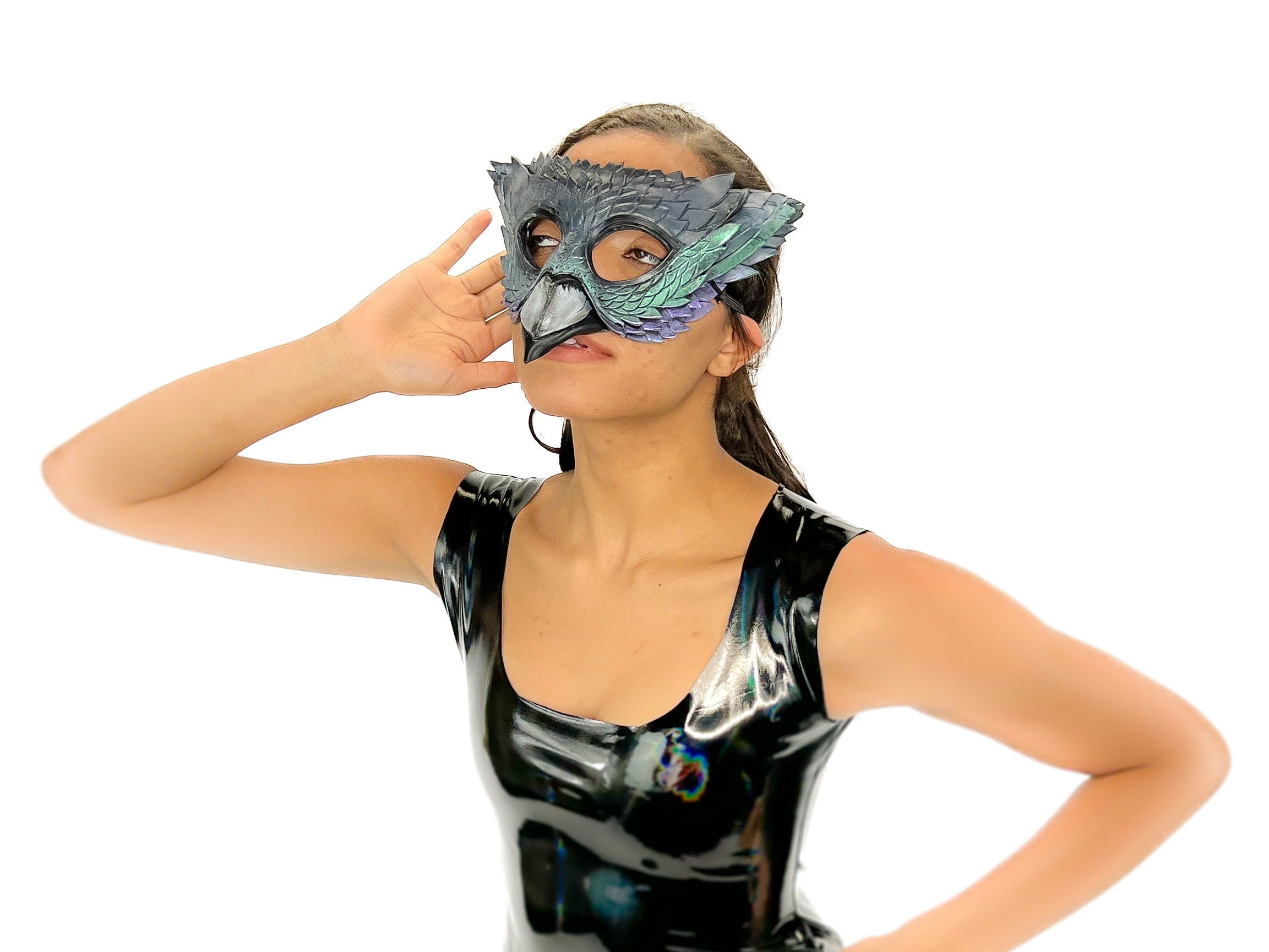 Pigeon Handmade Genuine Leather Mask