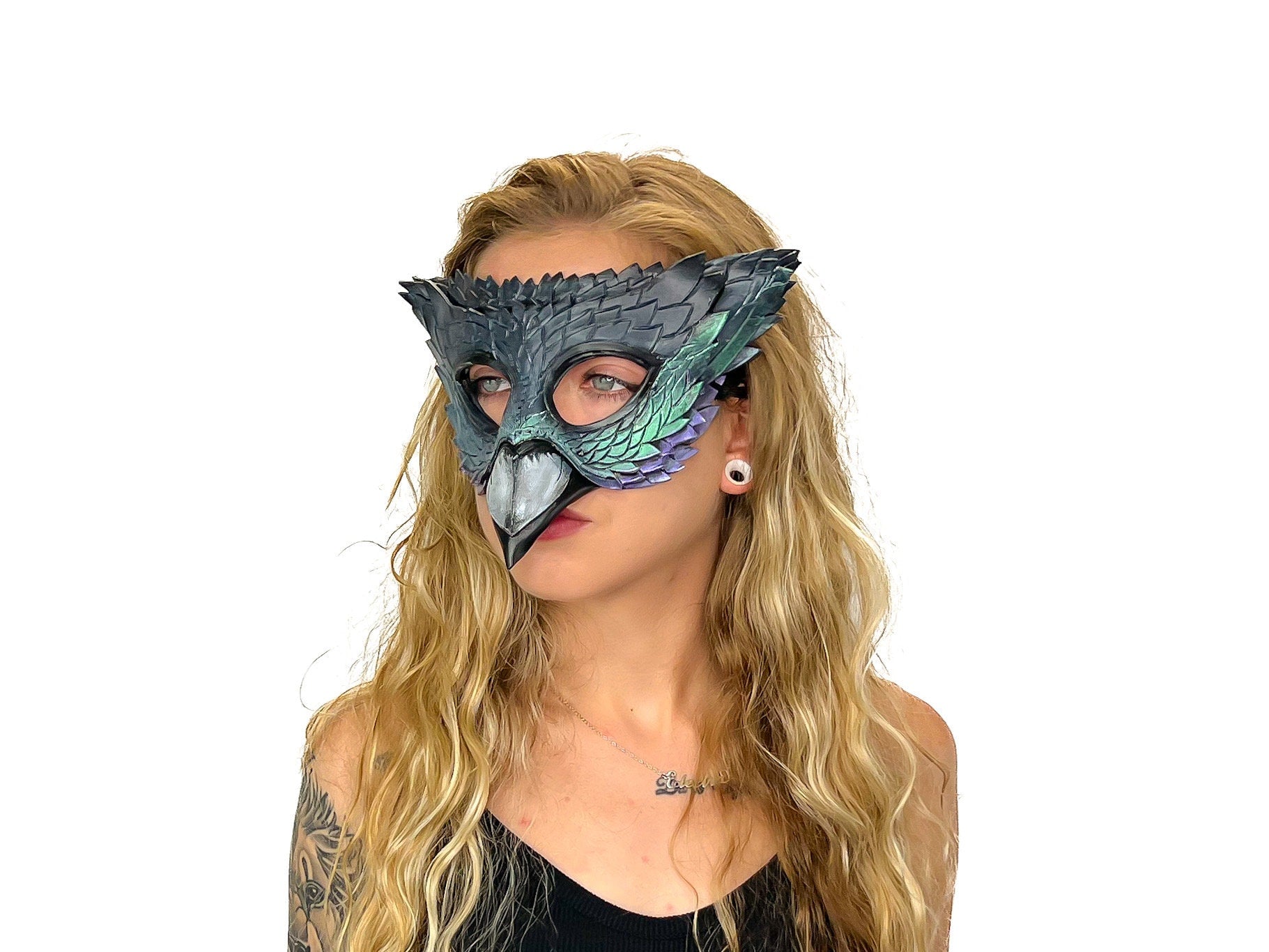 Pigeon Handmade Genuine Leather Mask