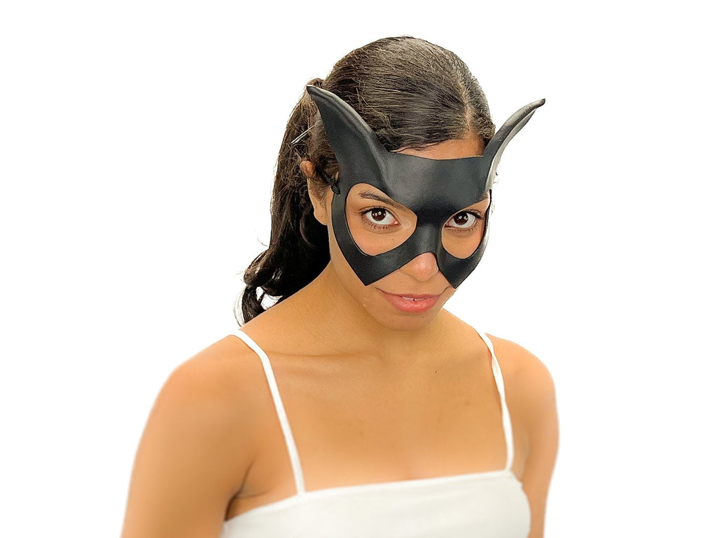 Handmade Genuine Leather Cat Mask