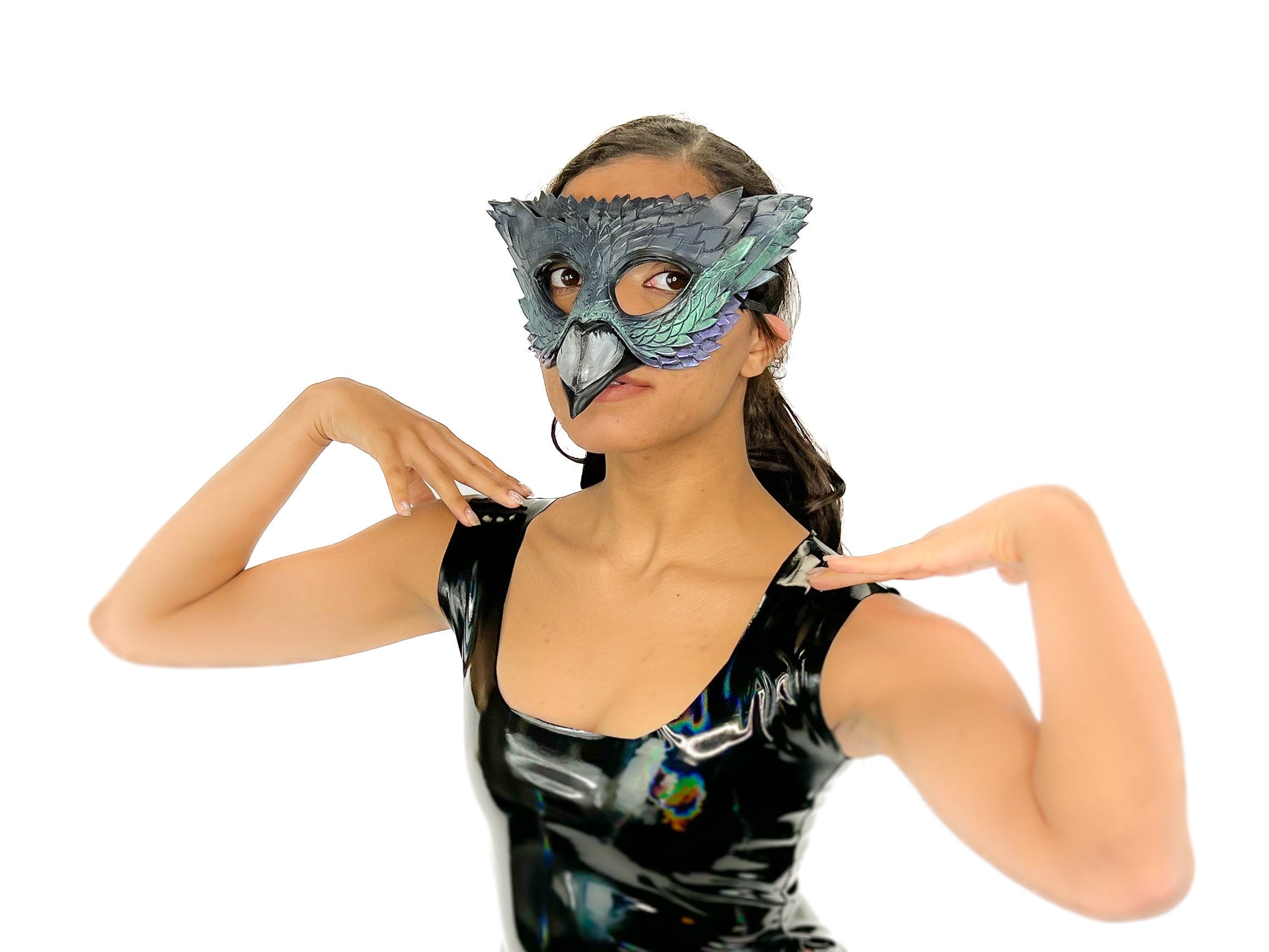 Pigeon Handmade Genuine Leather Mask