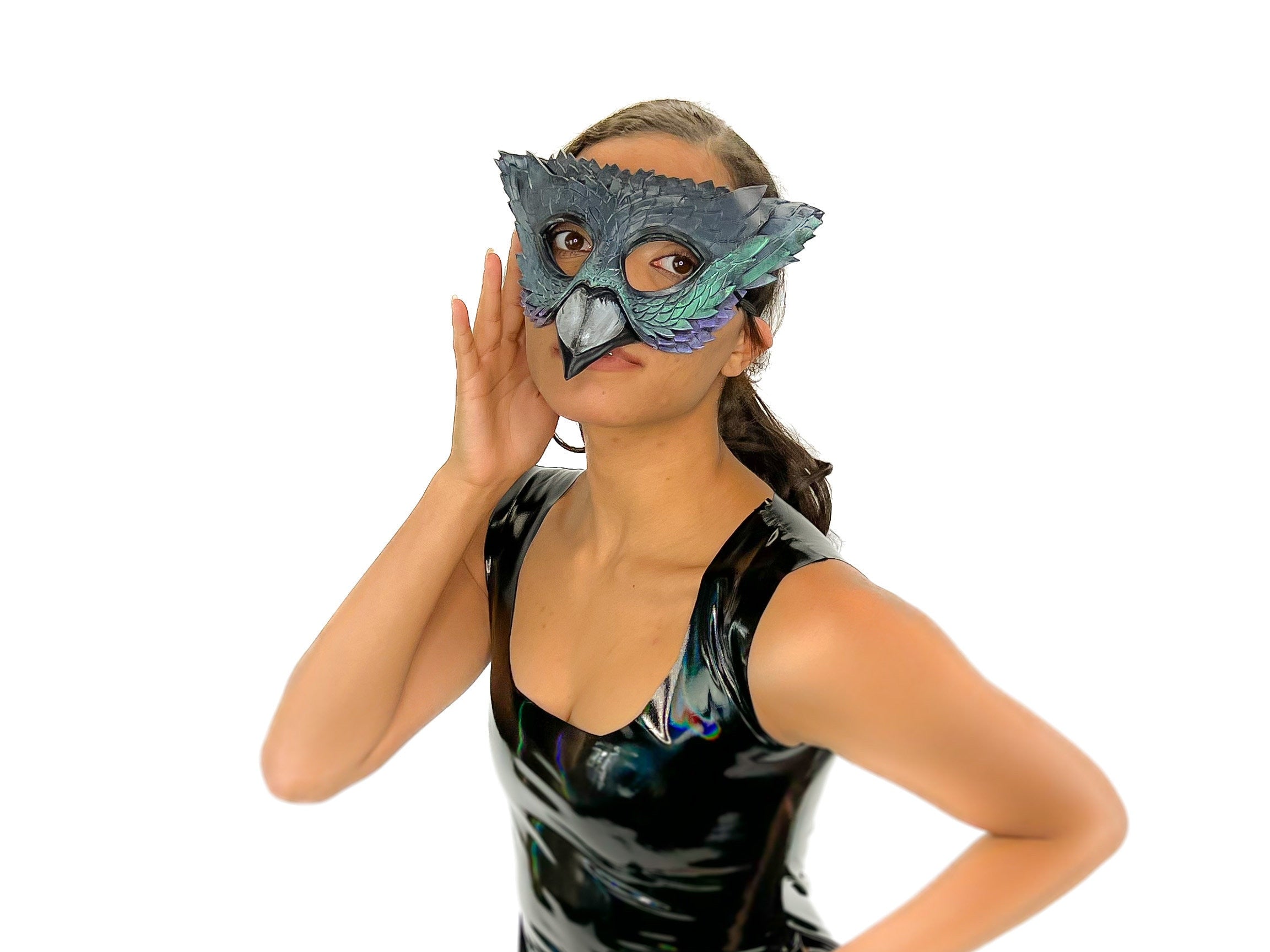 Pigeon Handmade Genuine Leather Mask