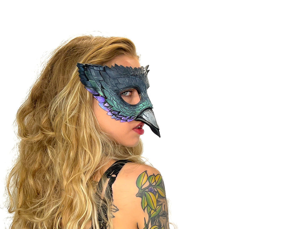 Pigeon Handmade Genuine Leather Mask
