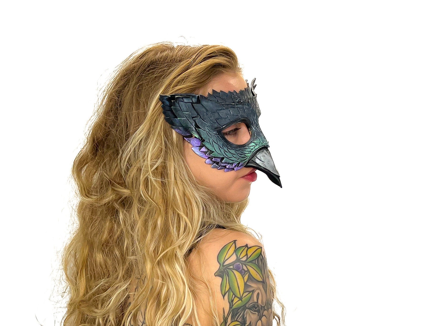 Pigeon Handmade Genuine Leather Mask
