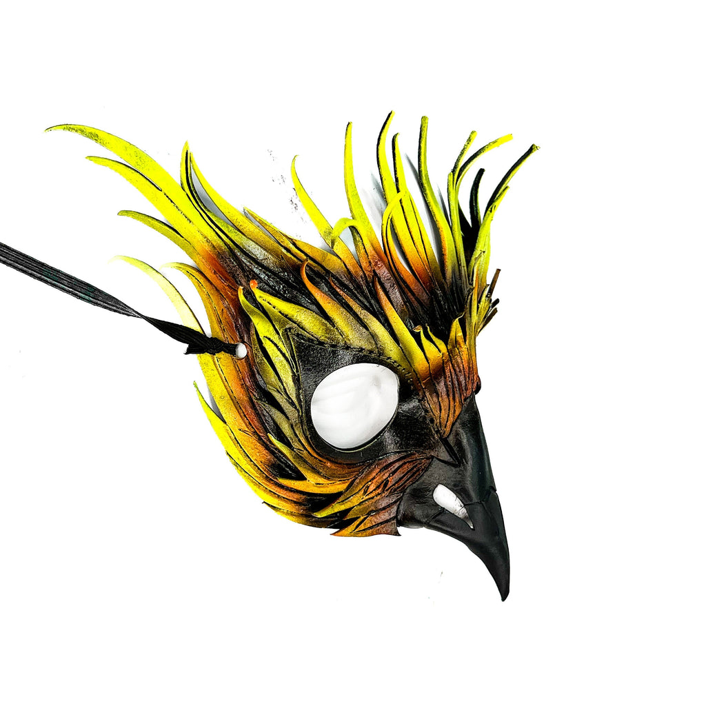 Layered Phoenix Handmade Genuine Leather Mask