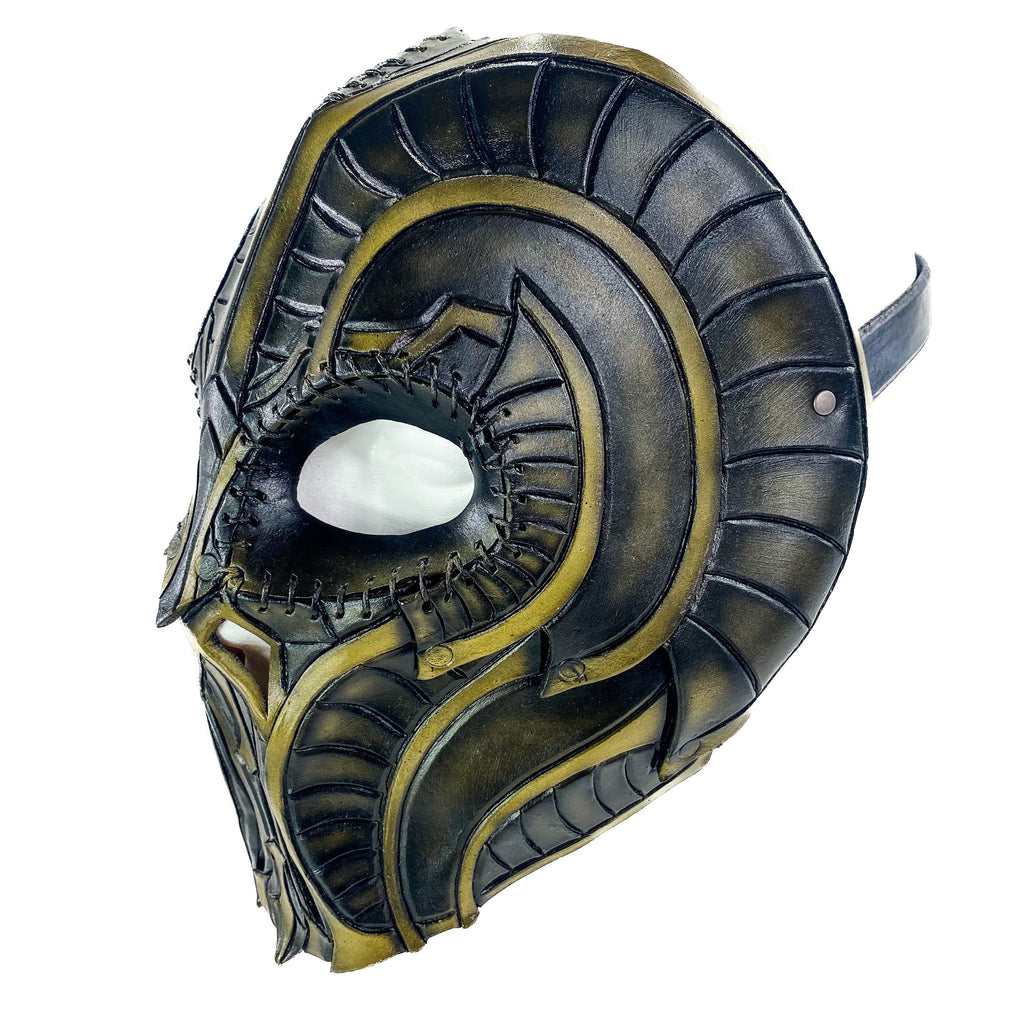 Handmade Genuine Leather Mask in Natural Colors