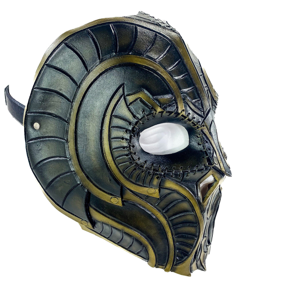 Handmade Genuine Leather Mask in Natural Colors