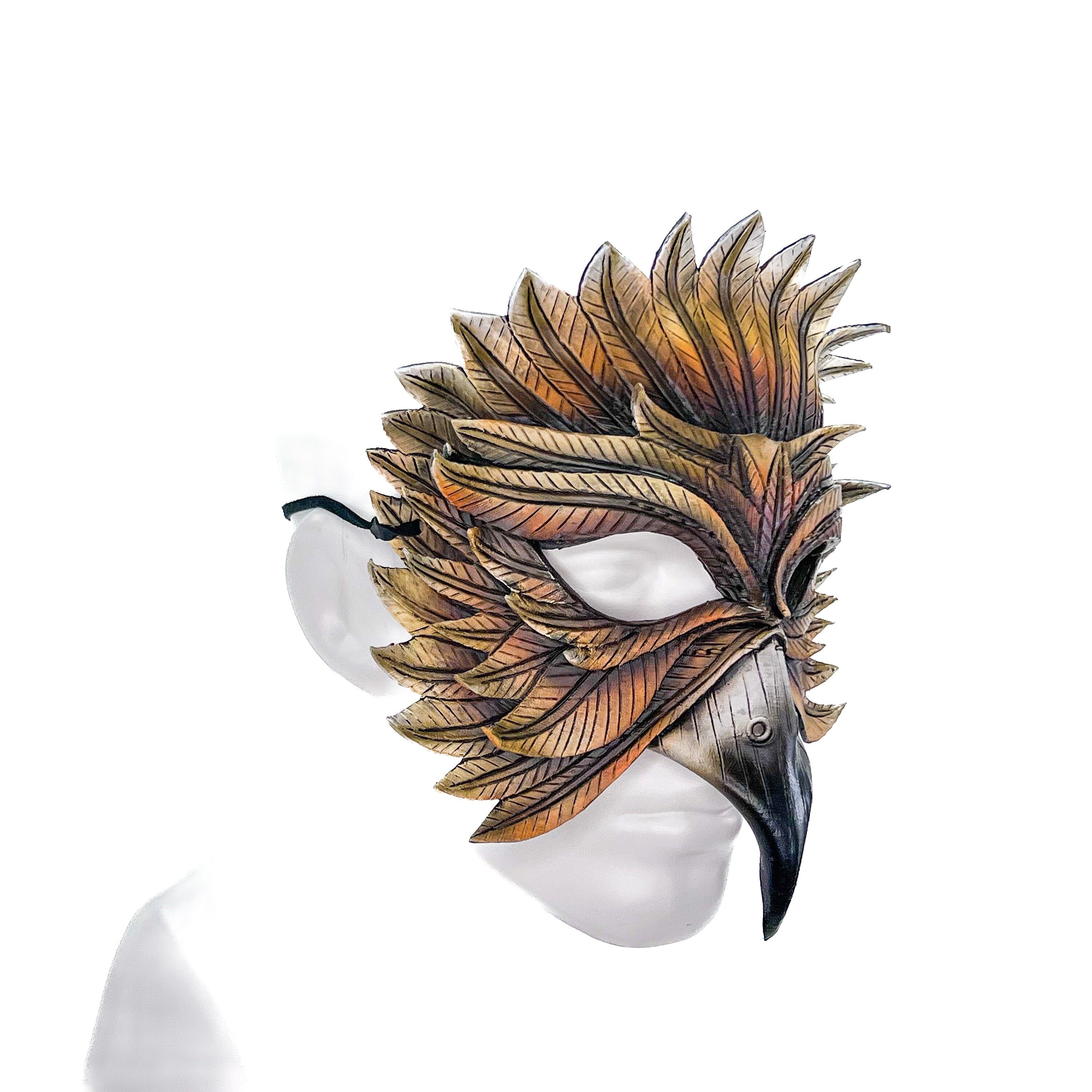Hawk Handmade Genuine Leather Mask